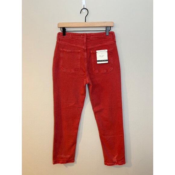 NEW Anthropologie Pilcro Slim Straight High-Rise Distressed Stretch Denim Jeans - Picture 13 of 14